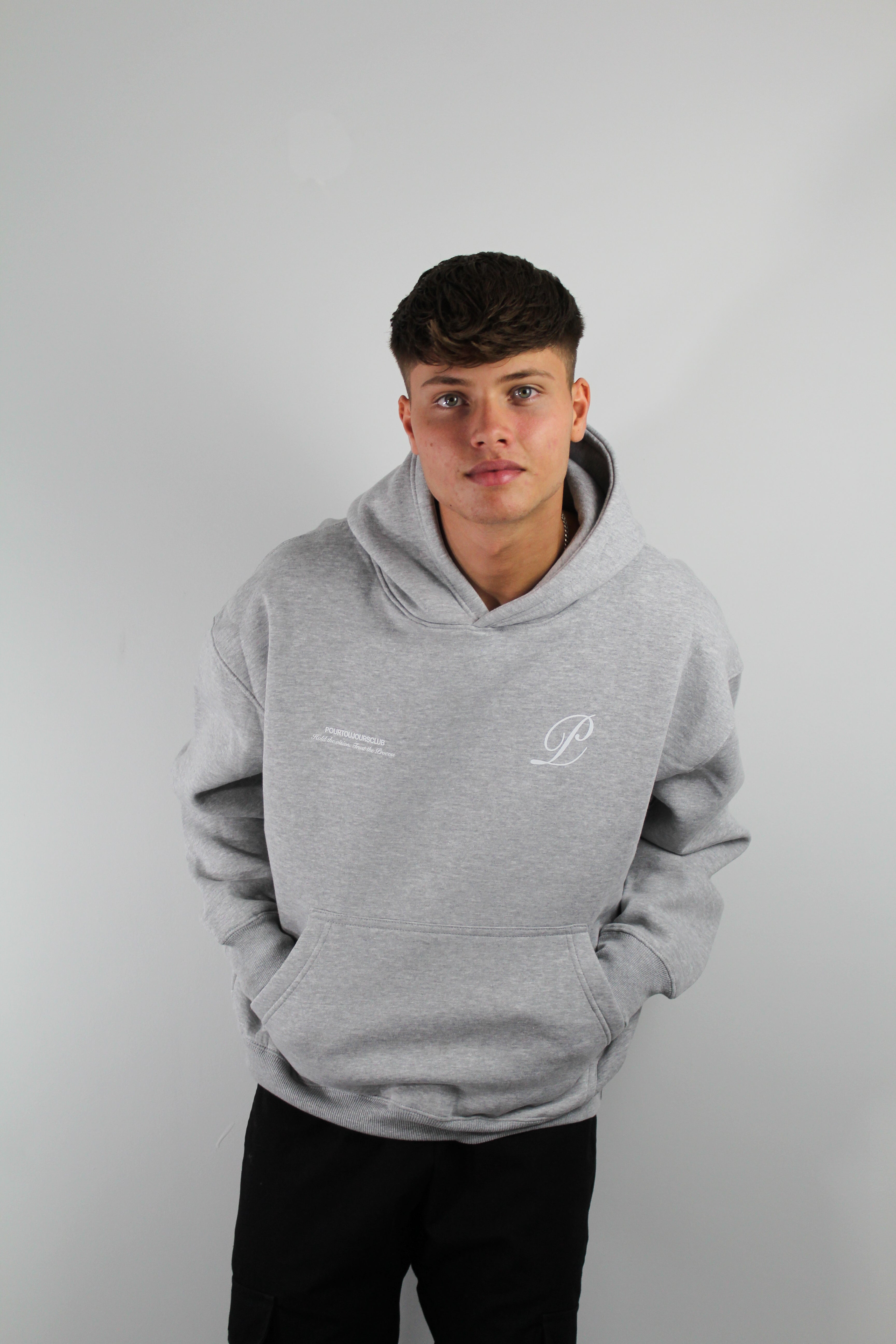 SUPER OVERSIZED HOODIE - HEATHER GREY