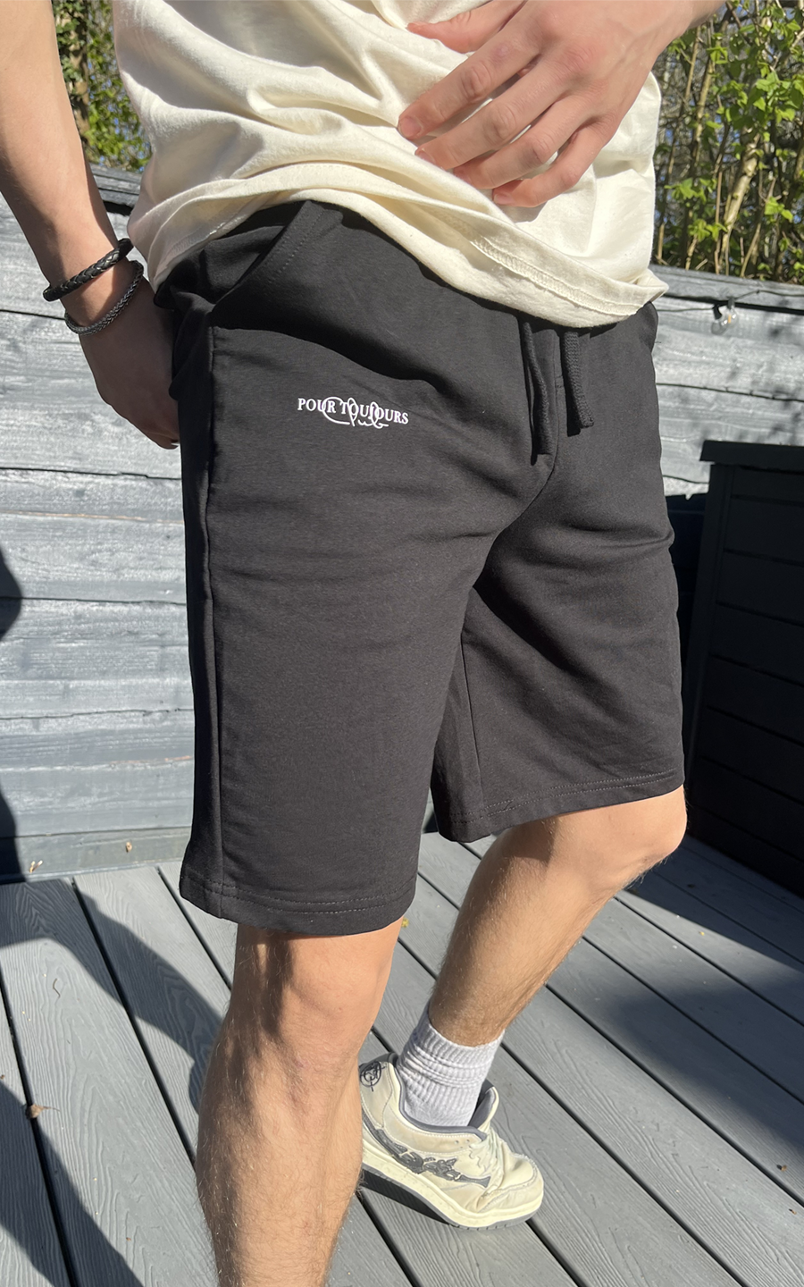 Mens Black Signature Shorts