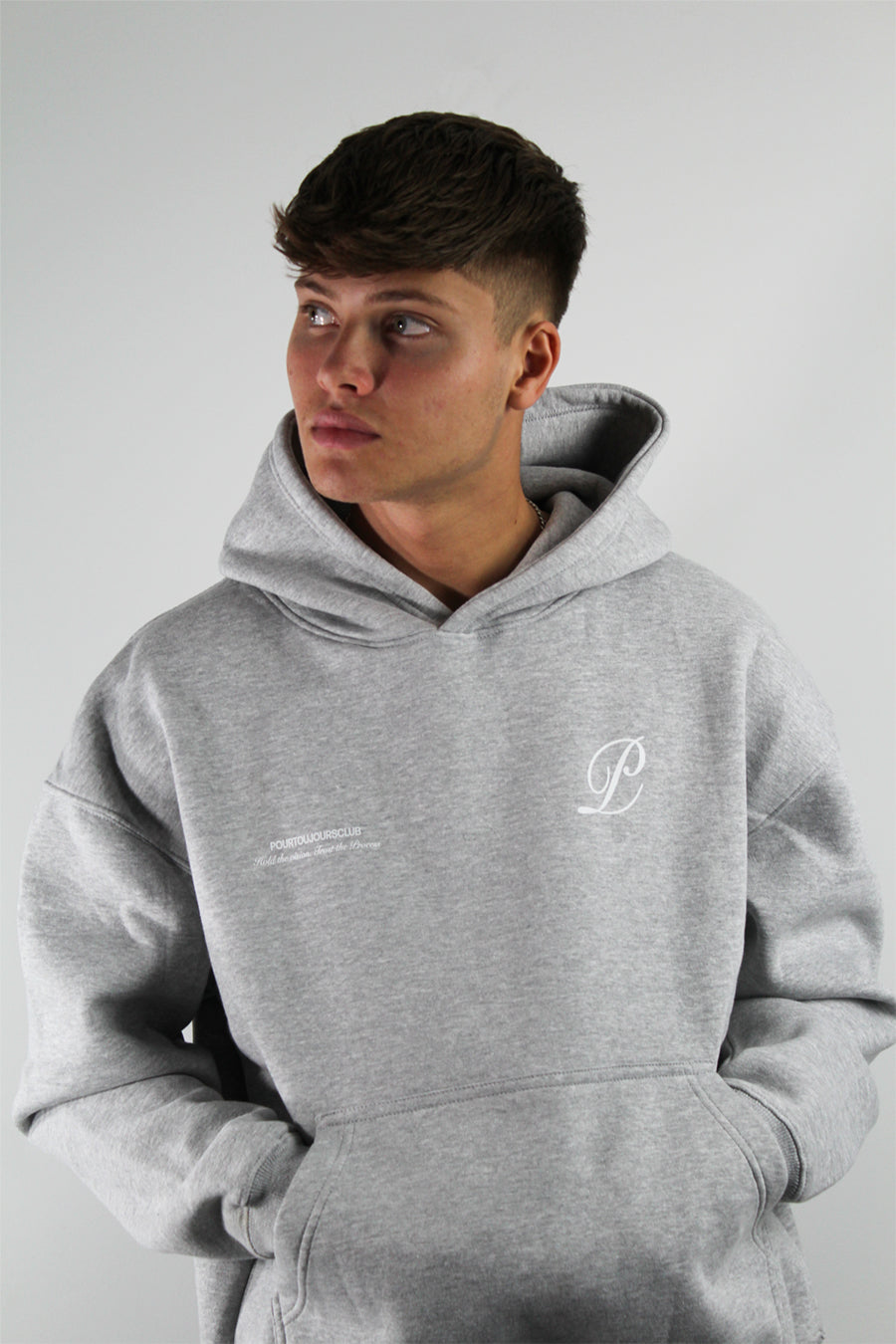 Heather Grey Oversized Hoodie