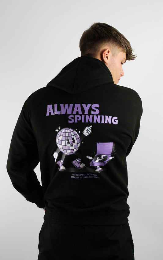 Black Always Spinning Hoodie