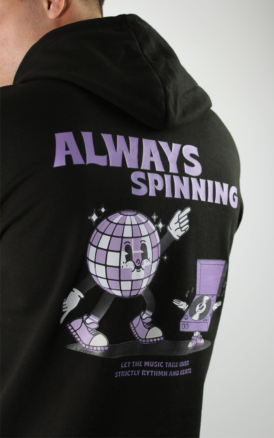 Black Always Spinning Hoodie