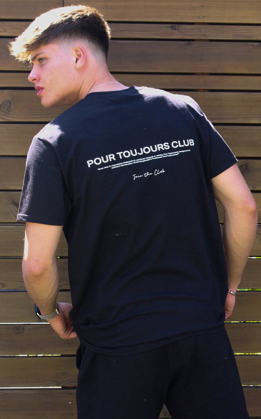 PourToujoursClub Black Basic T-shirt