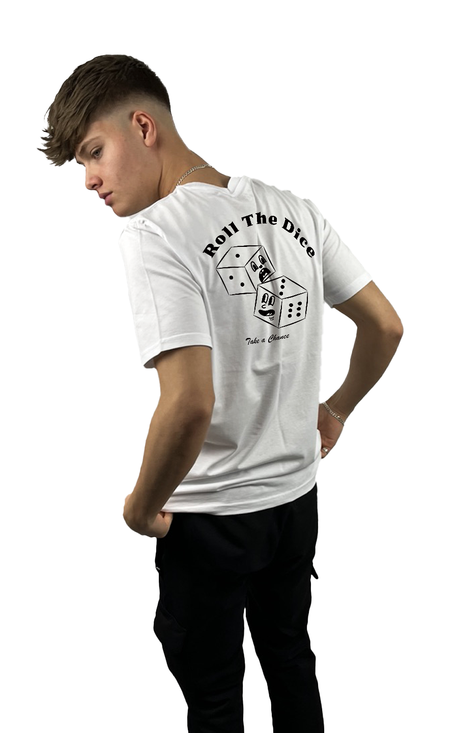 White Dice Print T-shirt