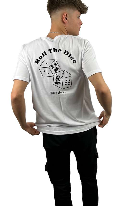 White Dice Print T-shirt