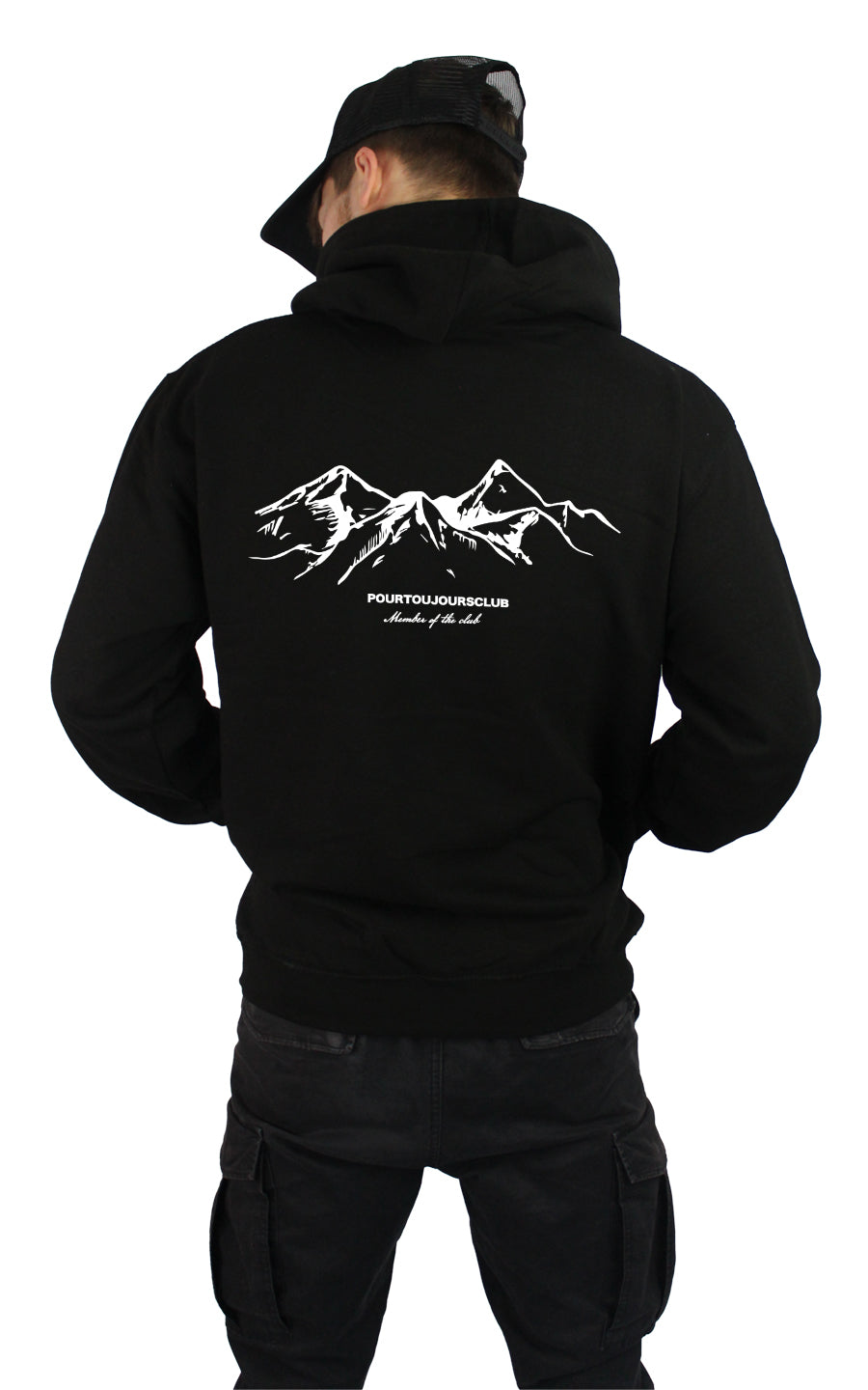 Black Mountain Print Hoodie